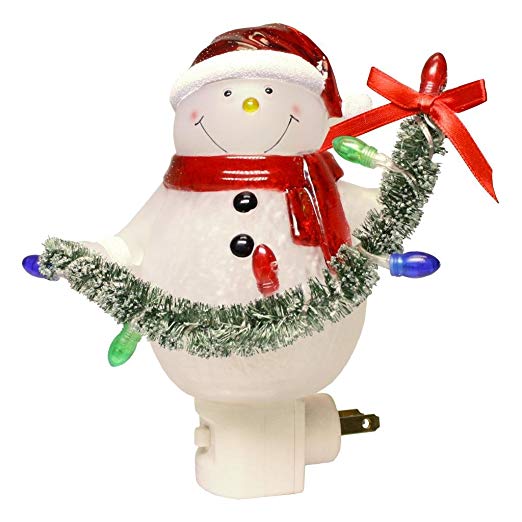 Roman Snowman with Garland Night Light