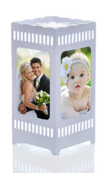 Gift&love Night Lamp & Pictures Frame. Great For Unique Present-Birthday- Wedding-Anniversary-Graduation-Housewarming- Baby Shower Gift- Family Photos-Children's Room-Living Room-Office-Friend-Holiday