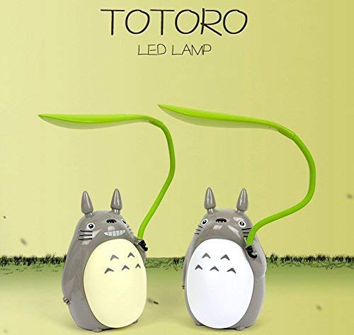 Totoro Leaf LED Night Light [White, Green], Children Reading Night Light, Night Desk lamp, USB Power Supply (Green Belly)