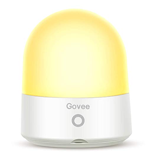 Govee Night Lights for Kids, Eye Caring LED Nursery Baby Night Light Lamp with Touch Control by Minger, 8 Colors and 60 Hours Playtime, Portable and Rechargeable