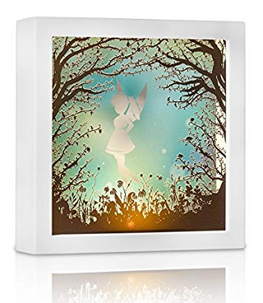 Marmelada Lights, Handicraft 3D Story in a Frame Series | Pixie Fairy, LED Bedside Nursery Night Lamp | Bookshelf, Tabletop, or Wall Hanging | Battery operated 2 months runtime.