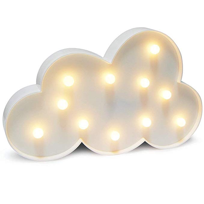 Cloud Led Lights for Room Cactus Night Light Battery Operated for Party Supplies-Wall Decoration for Kids' Room,Living Room,Bedroom