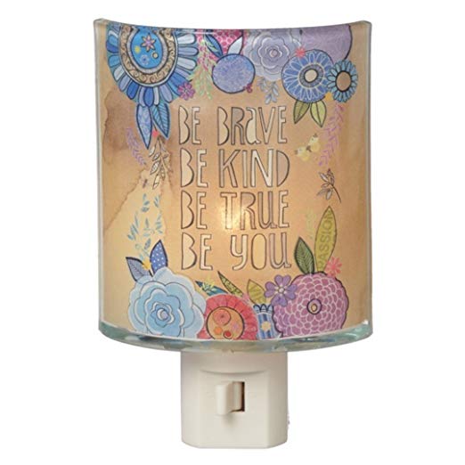 Be Brave Be Kind Be True Be You Thick Colored Glass Night Light