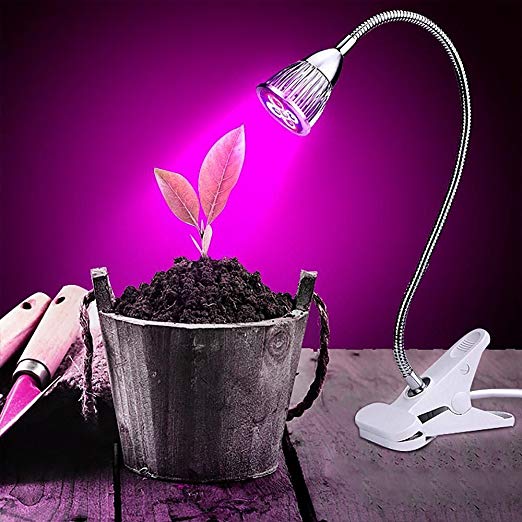 VANKER 5W LED Desk Plant Grow Light W/ Flexible Gooseneck For Indoor Garden Greenhouse US Plug