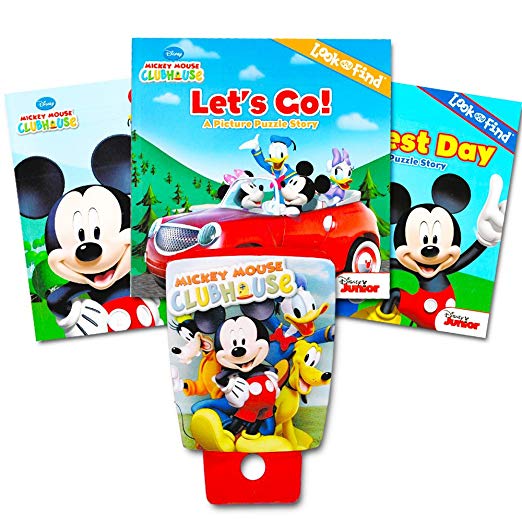 Disney Mickey Mouse Night Light and Storybook Set -- Nightlight and 3 Look and Find Story Books (Mickey Mouse Bedtime Set)