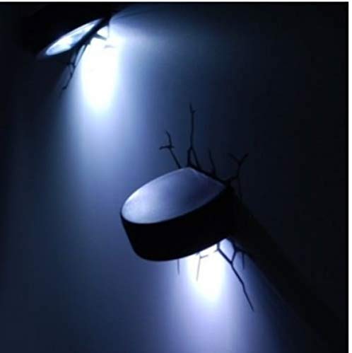 3D Wall Art Kids Nightlight - Hockey Puck