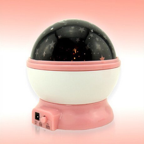 USB Mini Rotating Starry Star Projector Room Night Light Lamp (Pink)