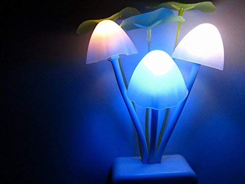 New Fantastic Mushroom Light Sense Control LED Night Wall Lamp US Adapter