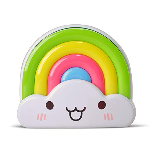 PDXD-SHARE Kids Baby Mini Rainbow Night Light with Sound & Light Sensor Plug-in Wal