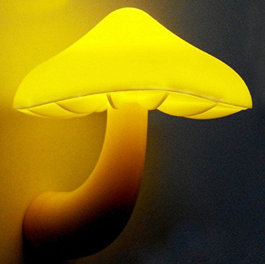 ONXE LED Light Control Night Light Corridor Lamp（Average life expectancy 50000h Cute Mushroom Nursery LED Night Wall Lamp,Night baby sleep night light (yellow)