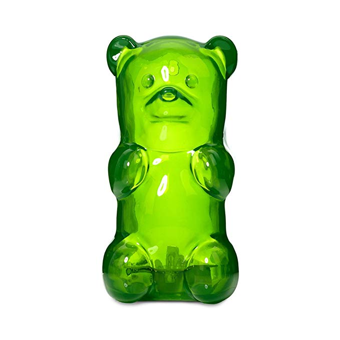 Gummygoods Squeezable Gummy Bear Night Light for Kids, Babies, Toddlers - Portable w/Sleep Timer (Green)