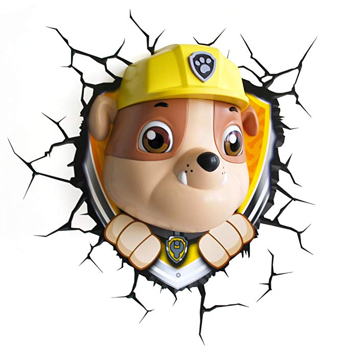 3DLightFX Nickelodeon Paw Patrol Rubble 3D Deco Light