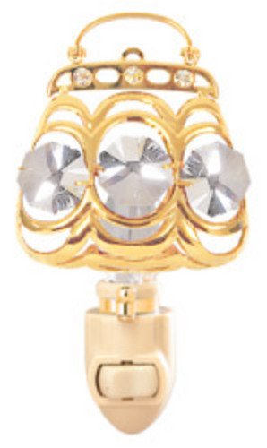 24k Gold Purse Night Light - Clear Swarovski Crystal