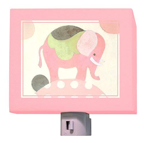 Oopsy Daisy Ella Elephant Night Light, Pink, 5