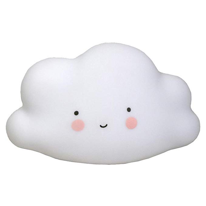 BOOMdan Kids Cute Cloud With Face Shape Lamp Room Light Corridor Decor Small Night Light Little clouds night lights pacification lights (White)