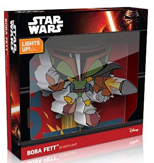 Star Wars Deco Mini 3D Cordless LED Wall Night Light BOBA FETT