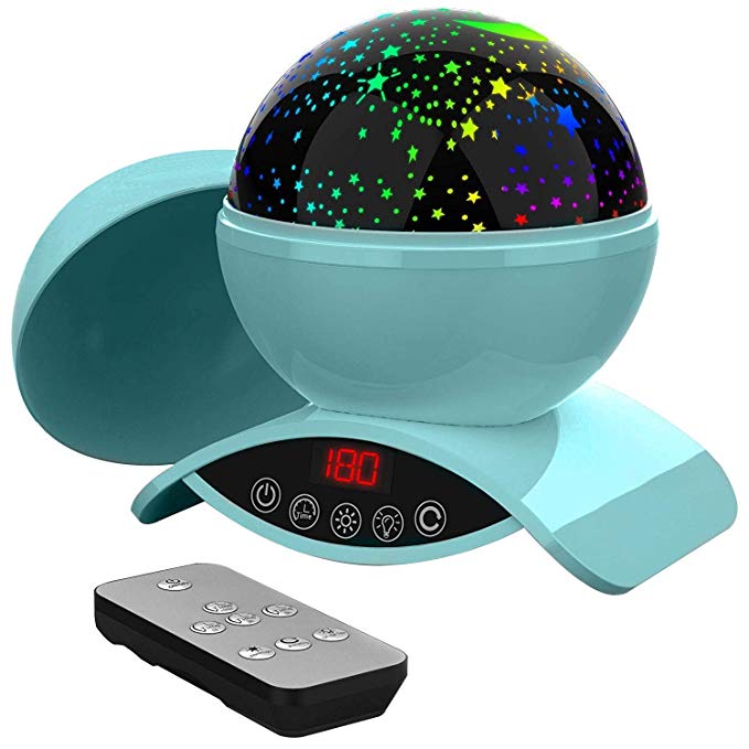 Foreita Remote Control Star Light Rotating Projector Night Lights,Best Gifts for Kids Baby Children