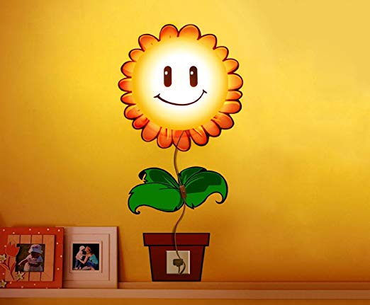 BESTOPE Sun Flower DIY 3D Home Room Decor Wallpaper Wall Sticker Night Light Lamp (D-Sunflower)