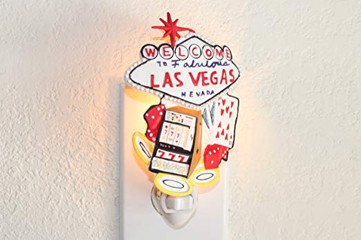 BIG Las Vegas Sign Night Light Lamp Candle Nightlight Rotating W Switch